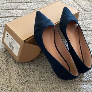 Navy flats